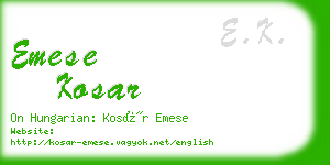 emese kosar business card